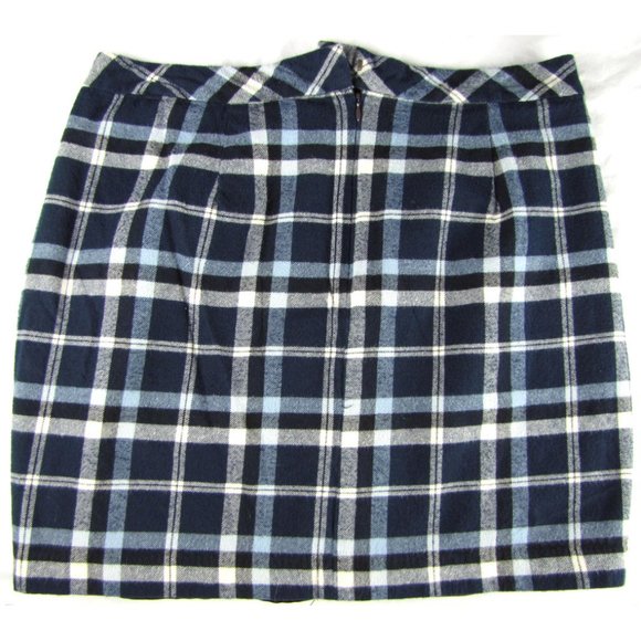 Tommy Hilfiger Dresses & Skirts - SALE! Plaid Black Blue Midi Knee Skirt